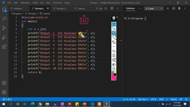 Unit-2 Lecture-40: Basic Input Output Functions: printf( )