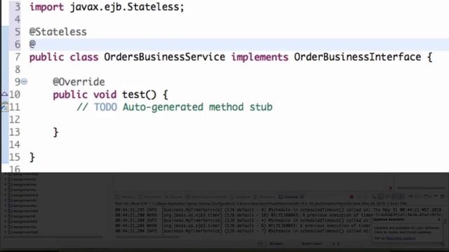 Tutorial of an Enterprise Java Bean EJB in JavaEE Part 1