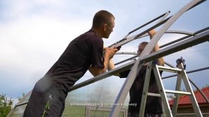 Сборка теплицы шир  4 метра