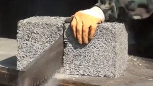 Распил арболита ножовкой