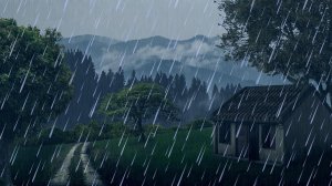 Сильный дождь по крыше. Звуки для сна. Релакс. Звуки грозы.