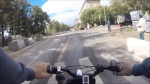 На электровелосипеде по городу (видео ни о чём)