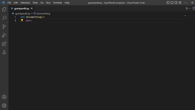 Pass Keyword in Python