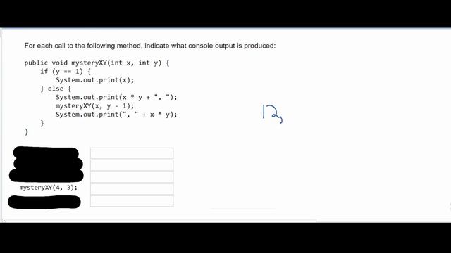 Java Practice-It || Self-Check 12.5: mystery3 || recursion, recursive tracing смотреть онлайн