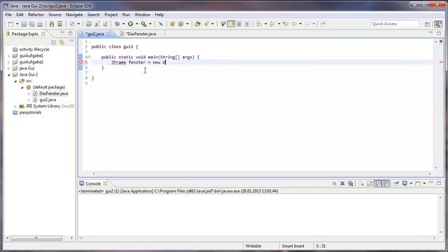 Java GUI Tutorial 2 - JFrame und Text anzeigen смотреть онлайн