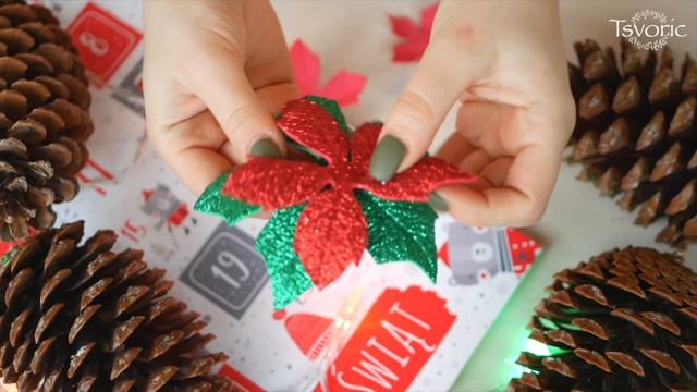 Christmas decoration made of glitter foma / Новогоднее украшение из глиттерного фома / DIY Tsvoric смотреть онлайн
