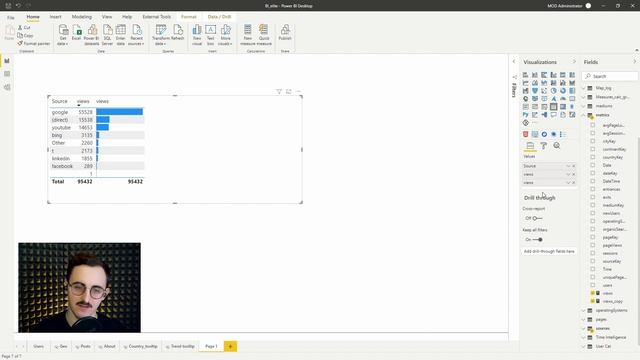 Turn off HEADERS in Power BI Table visuals