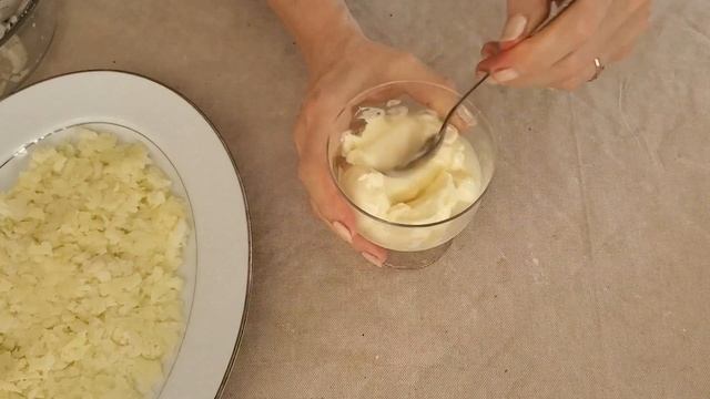 Салат Сирень. Как приготовить салат Сирень Пошаговый рецепт салата. Оформление салата цветами сирен