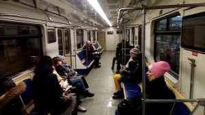 Сокольническая линия метро. 81-717 №2712. Дневной маршрут : Коммунарка - Бульвар Рокоссовского.