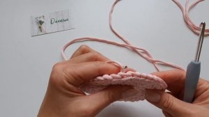 Вязаная корзинка из полиэфирного шнура