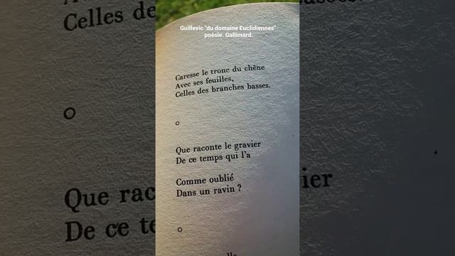 Guillevic "du domaine Euclidiennes" poésie. Gallimard. lu par Renaud Allirand (3)