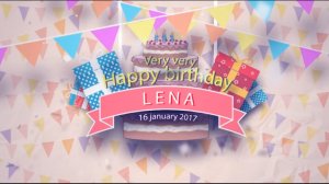 Поздравление от семьи и друзей для любимой Лены