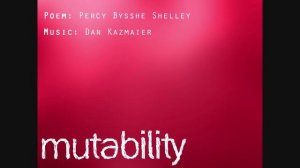 "Mutability" by Percy Bysshe Shelley