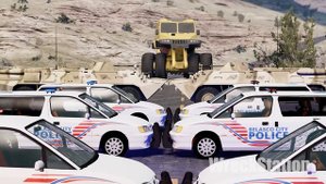 Giants Machines Crushes Cars #20 - Beamng drive