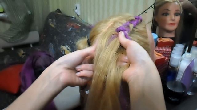 Плетение кос с канекалоном без резинок