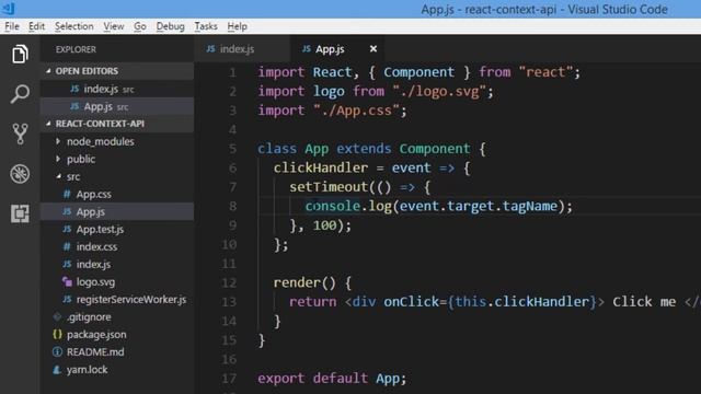 Sythentic Events / Event Handling in React JS - HIndi / Urdu Tutorial