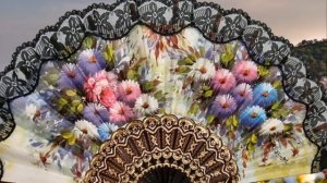 Танцующие Испанские вееры, футаж, видеозаставка