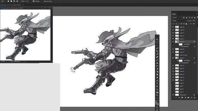 [Time-lapse] Coloring Lucien (Brawlhalla) in Photoshop CC смотреть онлайн