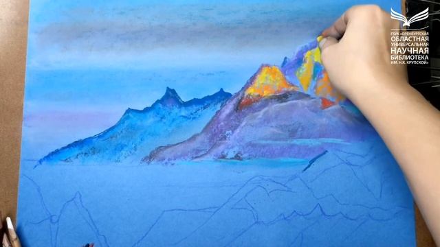 Мастер-класс по художественной пастели «Горный пейзаж Рериха»
