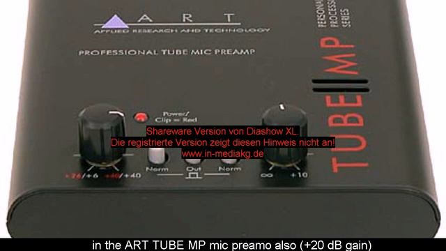 Homerecording with ART Tube MP microphone preamp