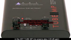 Homerecording with ART Tube MP microphone preamp