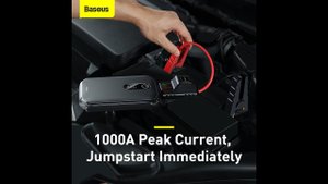 Запуск 3л (V6) мотора от пускового устр-ва Baseus Car Jump Starter 12000mAh, 5V/3A CRJS03