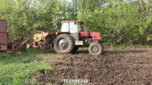Липецкий трактор ЛТЗ-60 с навесной сажалкой СН-4. Посадка картофеля. Сезон-2023. Липецкая область