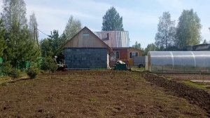 Вспашка земли МОТОБЛОКОМ BRAIT 402
