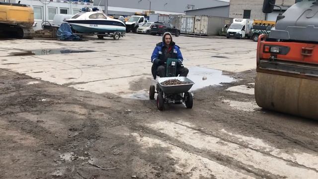 Аккумуляторная садовая тачка начало