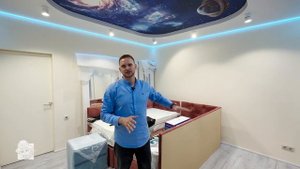 Звёздное небо на натяжном потолке. Одна из самых красивых технологий в натяжных потолках.