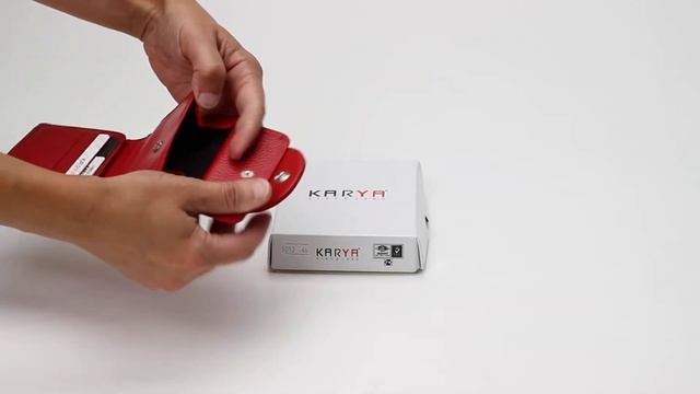 Маленький женский кошелек кожаный красный Karya 1052-46 смотреть онлайн