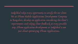 Best iphone applications development Company in Bangalore, India