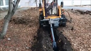 Траншеекопатель (бара) на мини-погрузчик