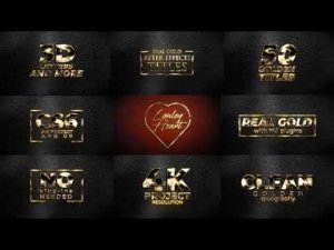 Сборник золотых интро (заставок) для вашего логотипа и текста. Пример. Можнаж видео на заказ