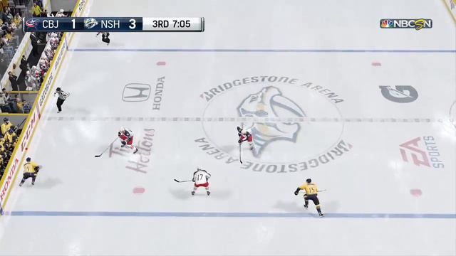 EA SPORTS™ NHL® 16 columbus vs nashville paul gaustad short handed goal