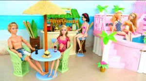Пляж кафе бассейн и кафе для кукол
