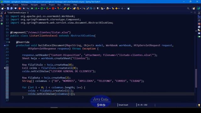 Exportar a Excel Con Java Spring Boot y Apache POI ? Parte 2 смотреть онлайн