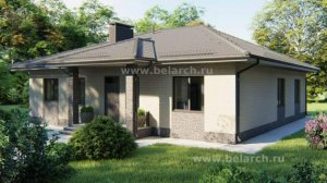 Проект одноэтажного дома с 4 спальнями