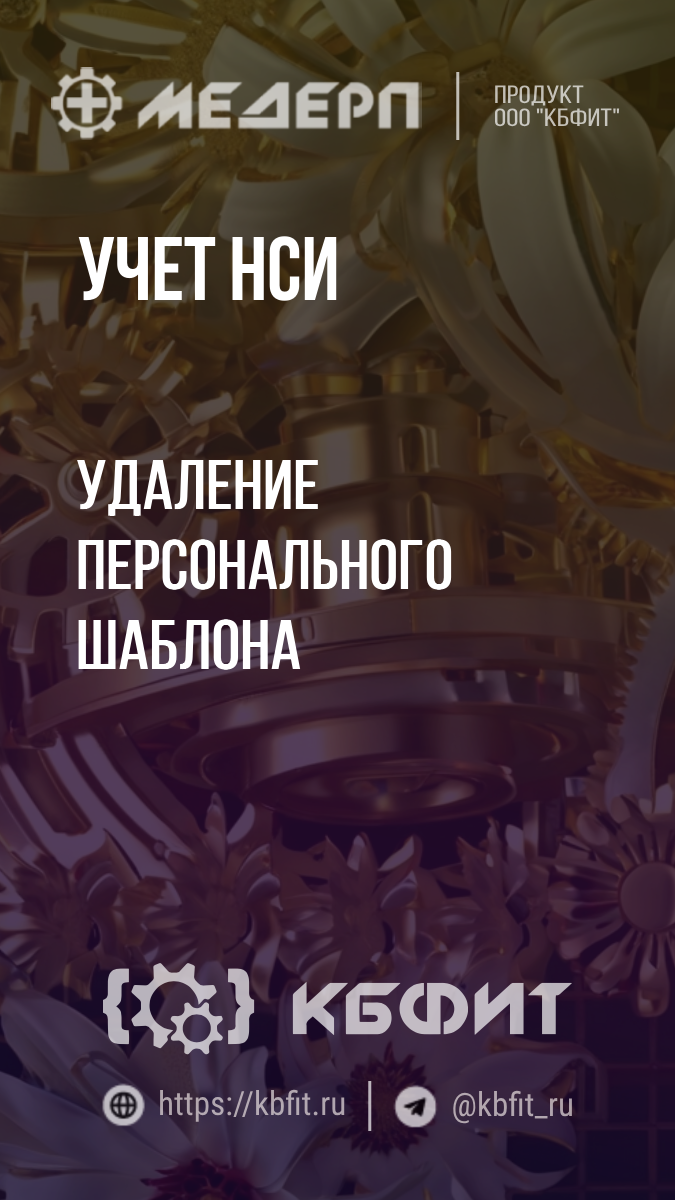 КБФИТ: МЕДЕРП. Учет НСИ: Удаление персонального шаблона #shorts