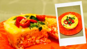 Запеченный омлет с овощами