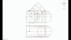 Пересечение двух цилиндров. Инженерная графика