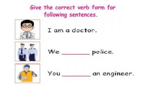 4th English Give the correct verb form for following sentences -assignment