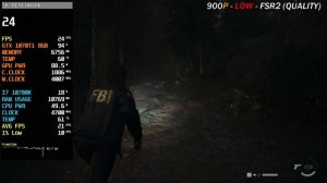 Alan Wake 2 || GTX 1070 Ti || I7 10700K || 1080p , 900p , 720p || FSR 2 (Quality , Performance)