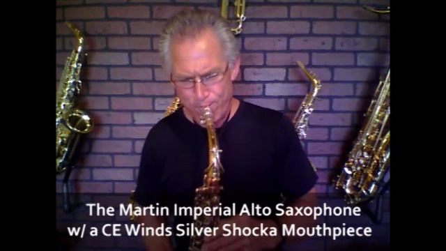 SAXMALL.COM Vintage Martin Alto saxophone Sax played w/ CE Winds Silver Shocka Mouthpiece смотреть онлайн
