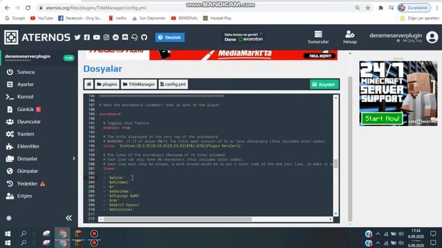 Title Manager | Plugin Tanıtım | Minecraft Plugin Dersleri #3 смотреть онлайн