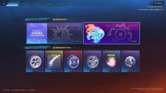 LINCROYABLE DUEL DE DRAGONS ANODISÉ DISPONIBLE DANS LA BOUTIQUE ROCKET LEAGUE