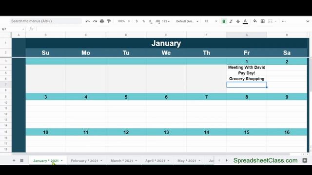 How to use the Calendar Template in Google Sheets смотреть онлайн