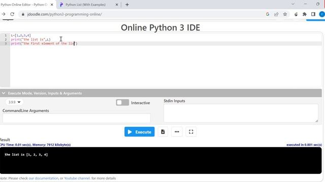 PYTHON TUTORIALS | ACCESS ELEMENTS OF LISTS IN PYTHON | PYTHON FOR BEGINNNERS
