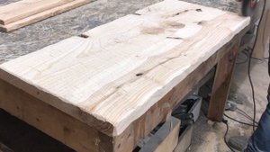 WOODWORKING. Industrial hallway steel bench with shoe.