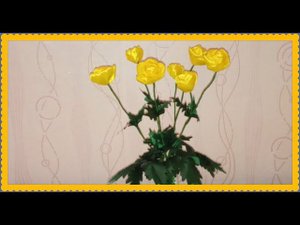 Купальница из атласных лент